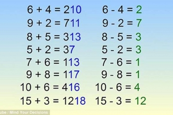 facebook流传一道数学智力题测IQ 美国数学专家称未必可信