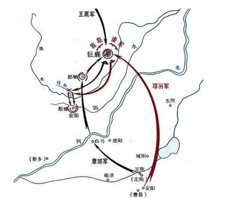 破釜沉舟在巨鹿之战中以少胜多打败秦军,项羽破釜沉舟经典战役