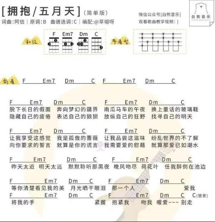 初学尤克里里弹唱,简单易学的尤克里里弹唱